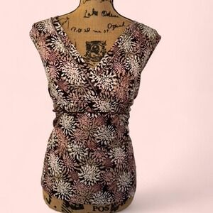 Vintage Y2K Pink Paisley Floral Tank Top